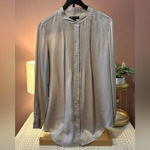 Silver silk blouse from INC International size 16.